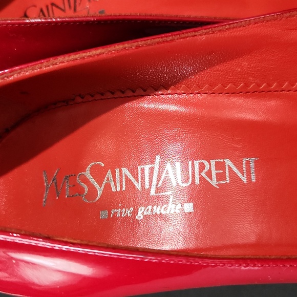 Yves Saint Laurent red patent leather high heels - Picture 2 of 7